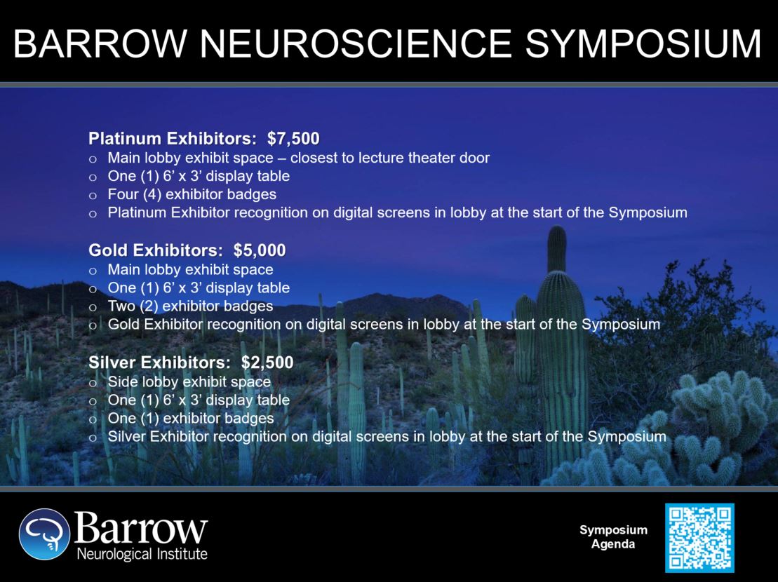 Text for Neuroscience Symposium Sponsors