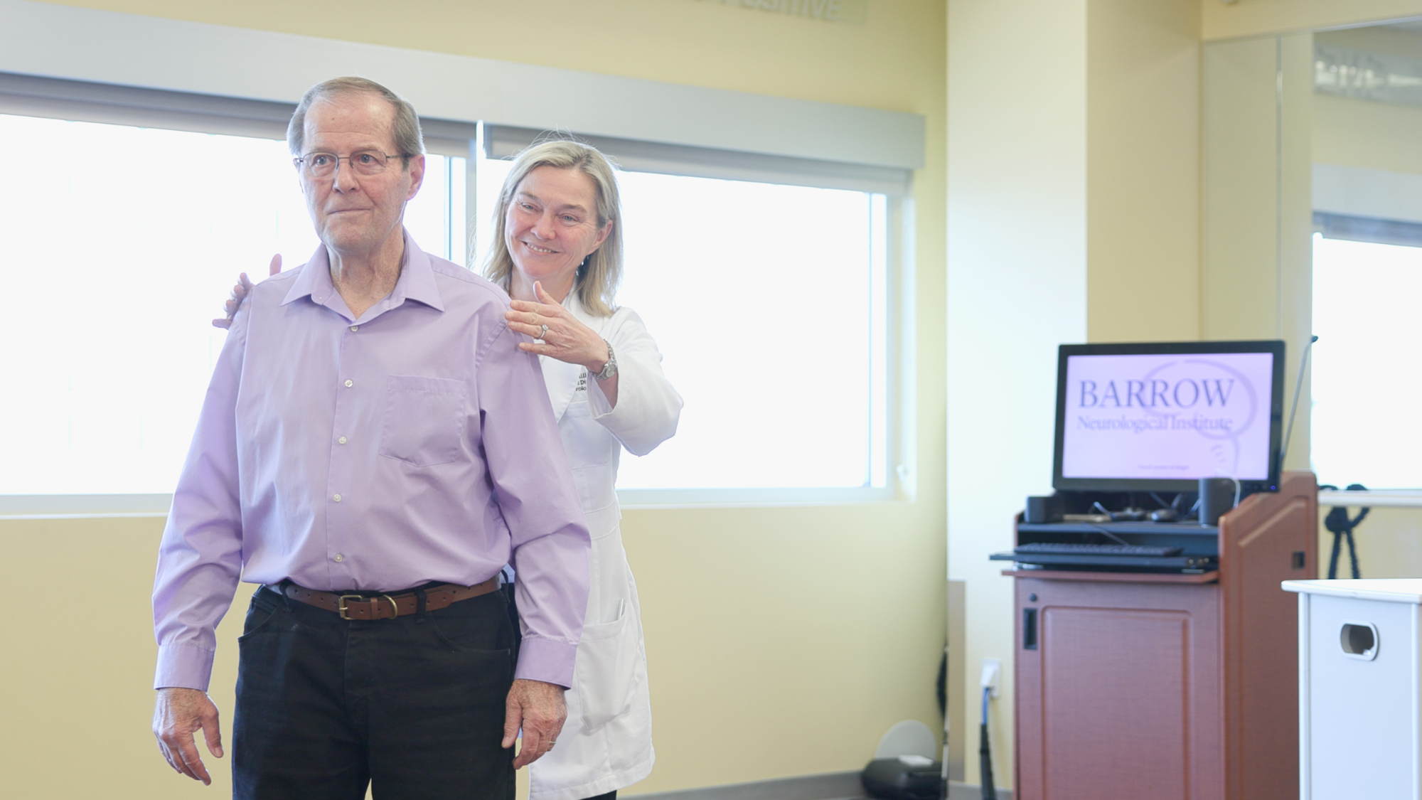 Holly Shill, MD, and Barrow patient