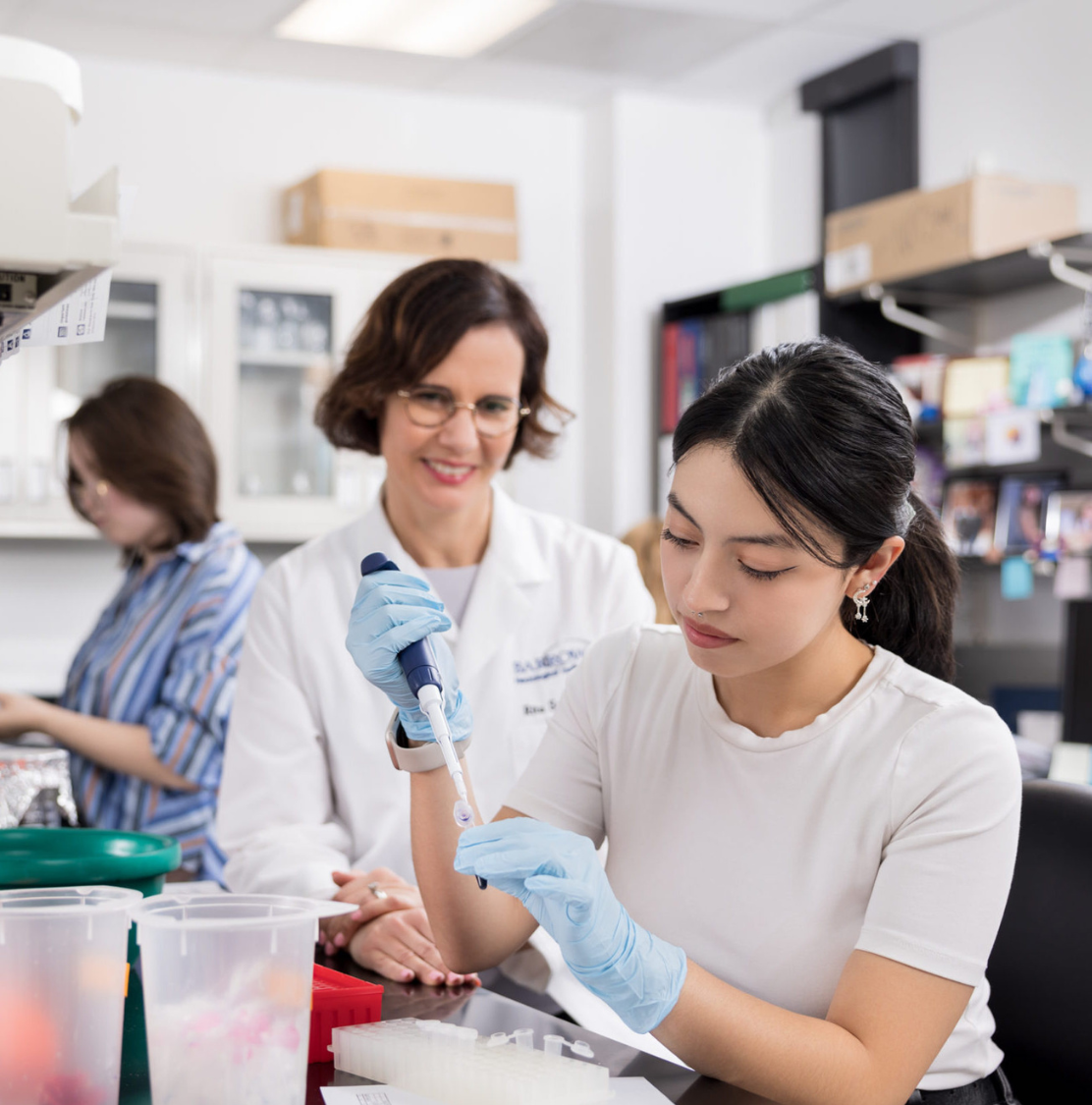 Rita Sattler, PhD, and student