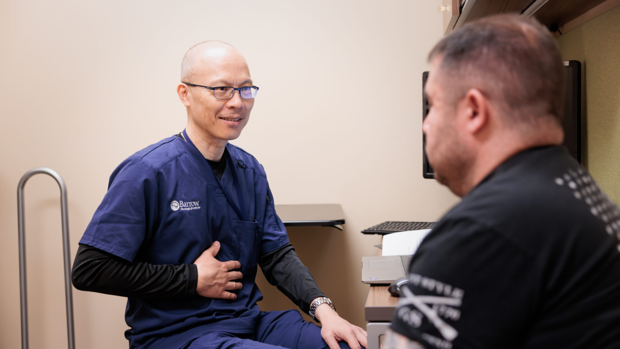 Barrow doctor and patient